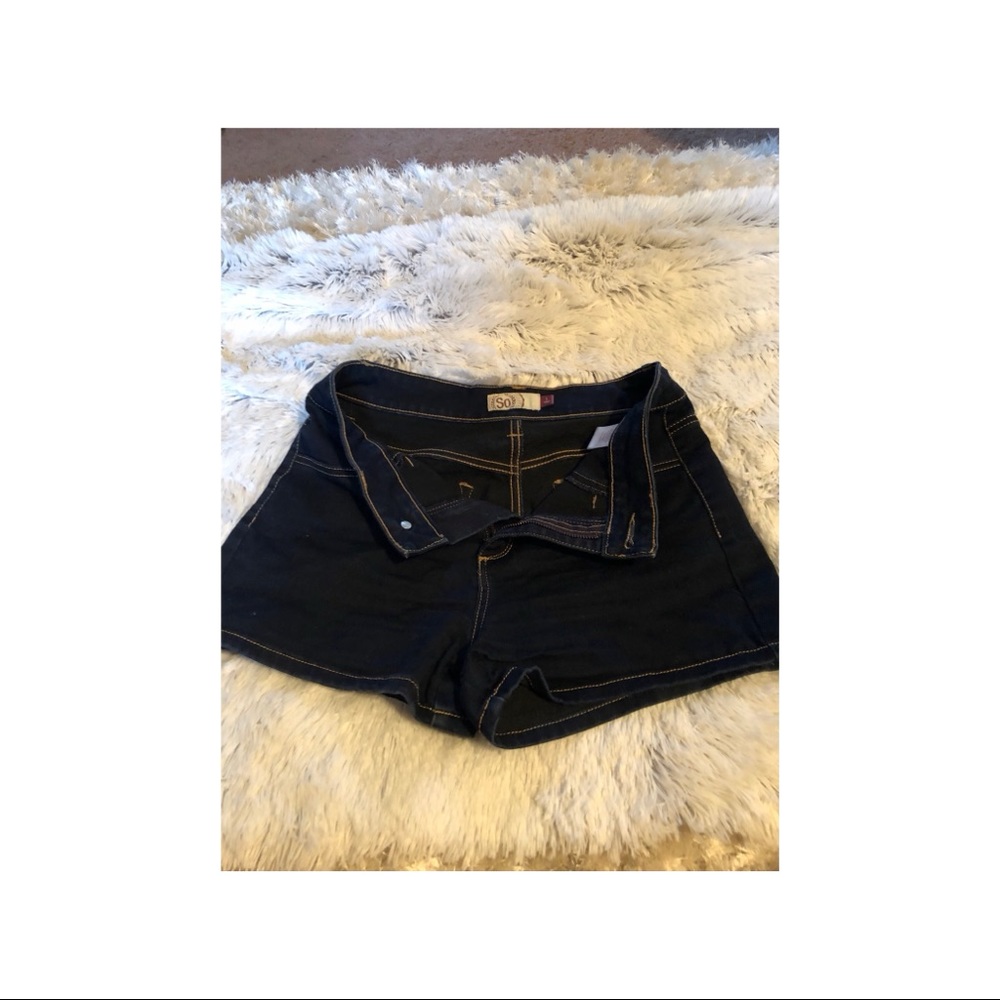 High Wasted Jean Shorts (Stretch)